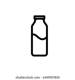Milk Bottle ICon Template Vector Illustration - Vector