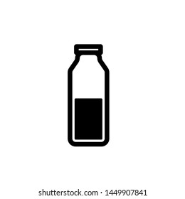 Milk Bottle ICon Template Vector Illustration - Vector