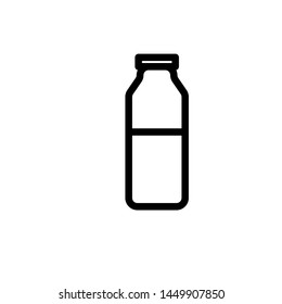 Milk Bottle ICon Template Vector Illustration - Vector