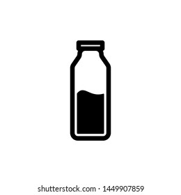 Milk Bottle ICon Template Vector Illustration - Vector