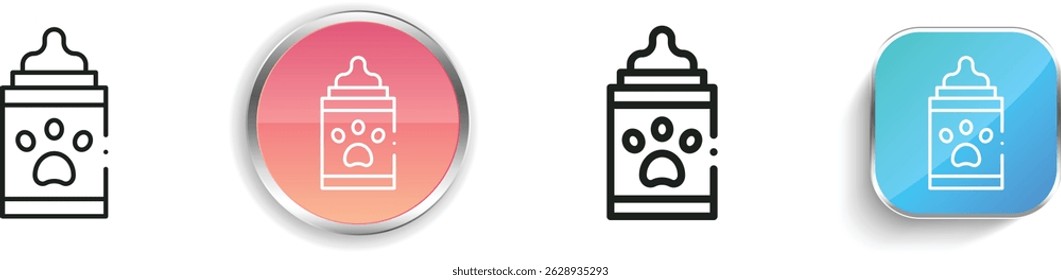 milk bottle icon. Thin Linear, Regular and Button Style Design Isolated On White Background
