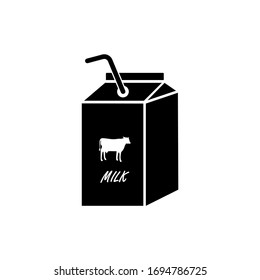 Milk bottle icon in trendy flat design