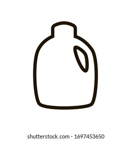 Icono de botella de leche en estilo plano moderno aislado. EPS 10.