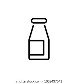 milk bottle icon vector