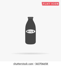 Milk Bottle Icon Vector. 