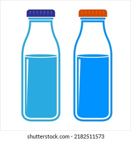 Icono de botella de leche Icono de vectores Ilustración de arte