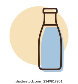 Milk Bottle icon vector. Dairy product sign. Graph symbol for cooking web site and apps design, logo, app, UI