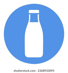 Vector de icono de la botella de leche. Signo de producto lácteo. Símbolo gráfico para cocinar diseño de sitio web y aplicaciones, logotipo, aplicación, interfaz de usuario