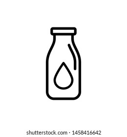Milk Bottle icon vector design template