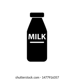 Milk bottle icon vector design template