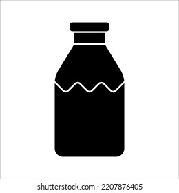 Plantilla de diseño de vectores de icono de botella de leche