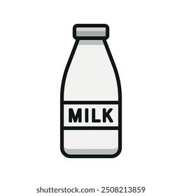 Milk bottle icon vector design templates simple and modern concept graphic