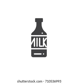 Milk bottle icon vector, filled flat sign, solid pictogram isolated on white. Symbol, logo illustration