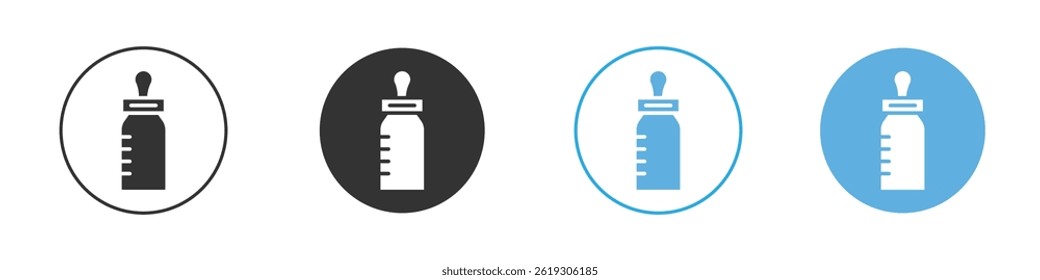 Milk bottle icon Vector Graphic set