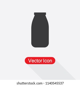 Milk Bottle Icon Vector Illustration Eps10