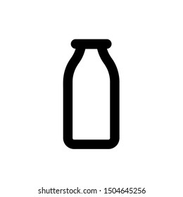 Milk bottle icon, vector illustration. Flat design style. vector milk bottle icon illustration isolated on White background, milk bottle icon Eps10. milk bottle icons graphic design vector symbols.