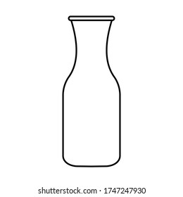 Milk bottle icon. vector illustration 