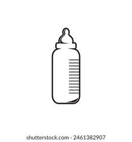 MILK BOTTLE ICON VECTOR ILLUSTRATION SYMBOL DESIGN