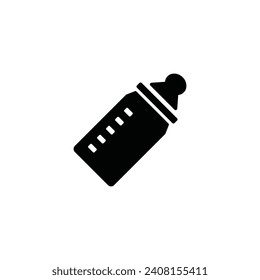 milk bottle icon vector ilustration logo design