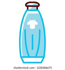 imagen vectorial de icono de botella de leche en fondo blanco