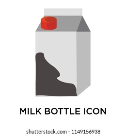 Milk bottle icon vector isolated on white background for your web and mobile app design, Milk bottle logo concept
