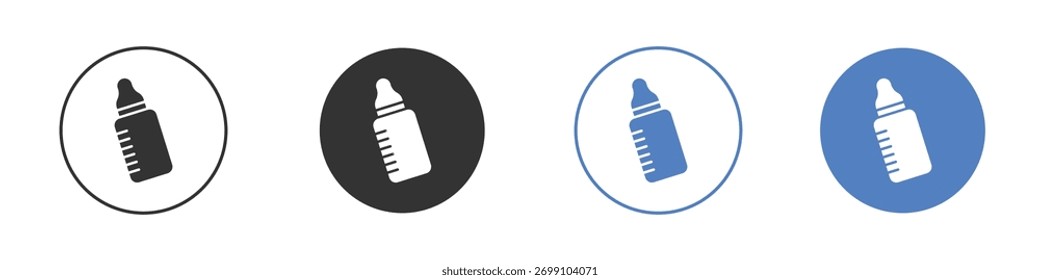 Vetor de ícone de garrafa de leite. Design de ilustração do modelo de logotipo