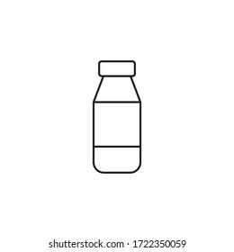 símbolo del símbolo del vector de la botella de leche aislado