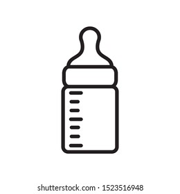 milk bottle icon vector symbol template