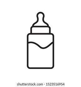 milk bottle icon vector symbol template