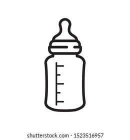 milk bottle icon vector symbol template