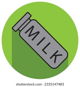 milk bottle icon vector template illustration logo design