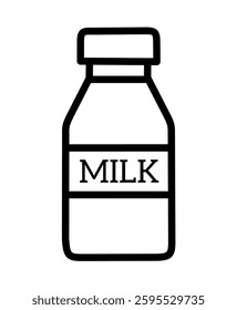 milk bottle icon vector with trendy design