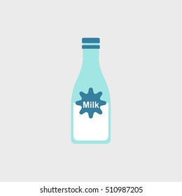 milk bottle icon,flat design