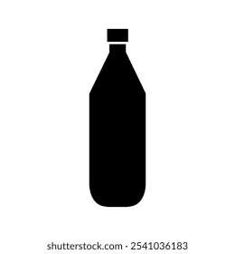 Milk bottle illustrated on white background