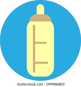 Milk bottle, illustration, on a white background.