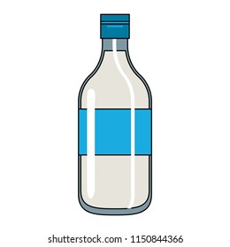 Milk bottle isolated