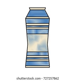 Milk bottle isolated