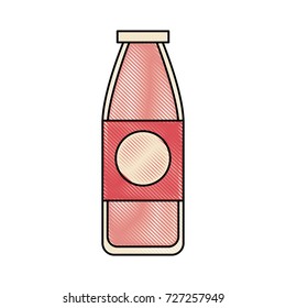 Milk bottle isolated