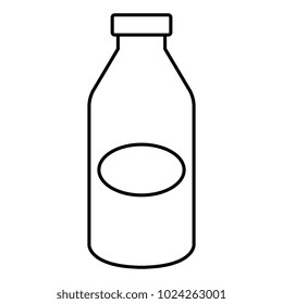 milk bottle isolated icon
