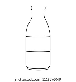 milk bottle isolated icon