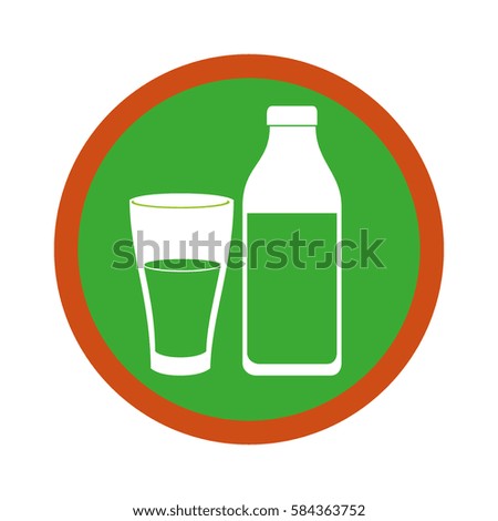 milk bottle isolated icon
