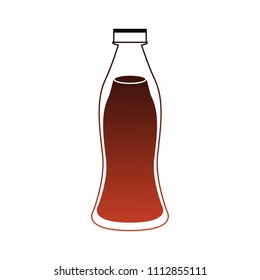 Milk bottle isolated red lines