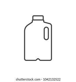 Milk bottle line icon.
