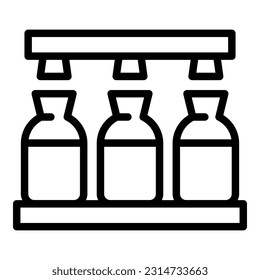 Milk bottle line icon outline vector. Vegetable drink. Vegan food