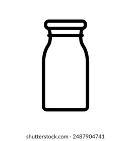 Milk Bottle line icon vector design template and illustration with editable stroke