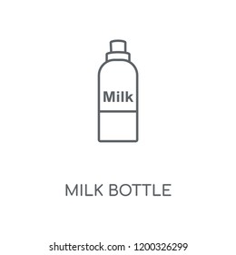 Milk bottle linear icon. Milk bottle concept stroke symbol design. Thin graphic elements vector illustration, outline pattern on a white background, eps 10.