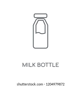 Milk bottle linear icon. Milk bottle concept stroke symbol design. Thin graphic elements vector illustration, outline pattern on a white background, eps 10.