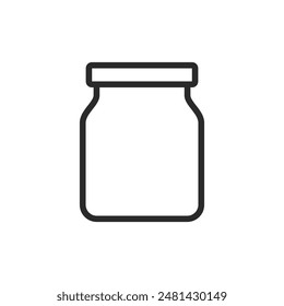 Milk Bottle, linear style icon. milk bottle with a cap. Editable stroke width.