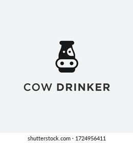milk bottle logo / milk vector