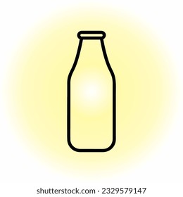 ilustración vectorial del logotipo de la botella de leche aislada en fondo blanco